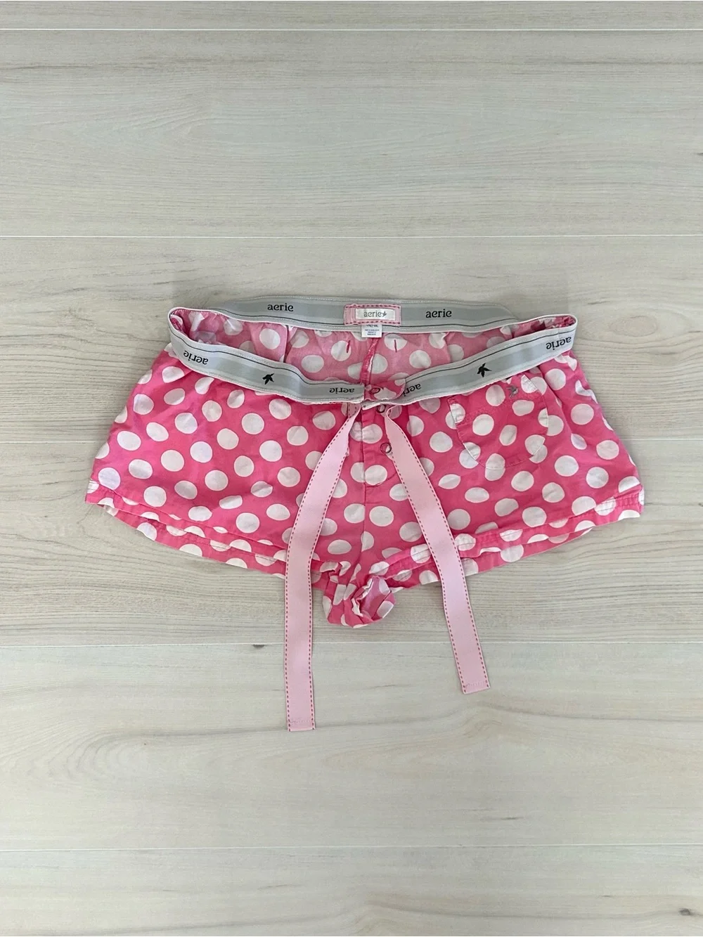 y2k polka dot aerie mini shorts